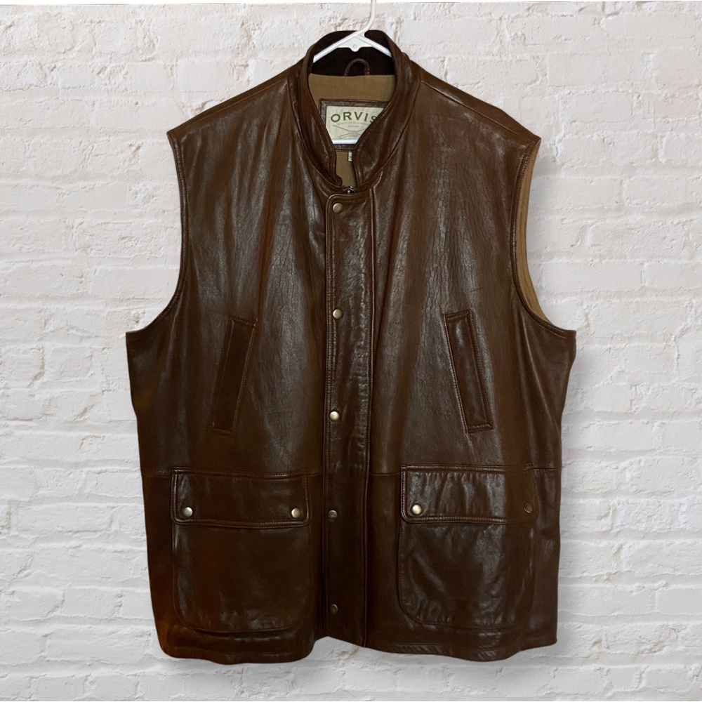 COPY - Orvis Sporting Traditions Leather Vest - Size XL